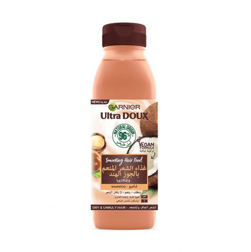 Garnier Ultra Doux Smoothing Hair Food with Coconut & Macademia Shampoo - 350ml