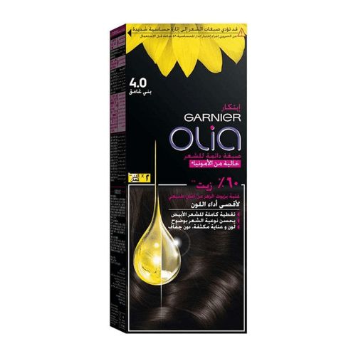 Garnier Olia No Ammonia Permanent Hair Color - Dark Brown