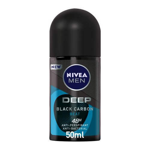 Nivea Men Deep Black Carbon Beat Deodorant Roll-on - 50ml