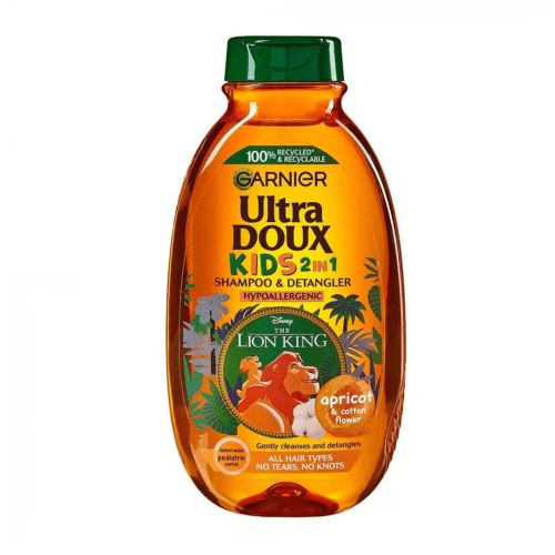 Garnier Ultra Doux Kids 2 in 1 Apricot & Cotton Flower Shampoo & Detangler - 400ml