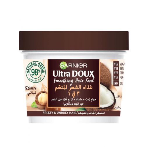 Garnier Ultra Doux Smoothing Coconut 3-In-1 Hair Food - 390ml