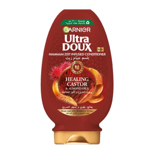 Garnier Ultra Doux بلسم حمام زيت بزيت الخروع واللوز - 360 مل