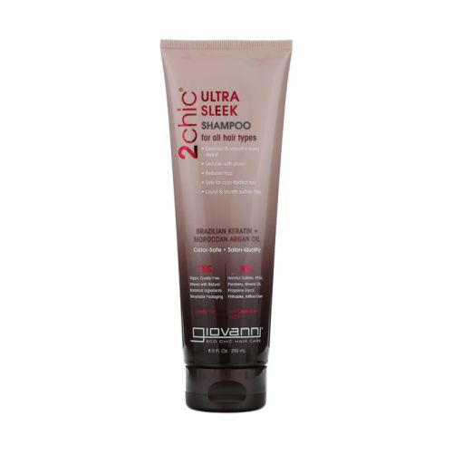 Giovanni 2chic Ultra Sleek Shampoo For All Hair Types Brazilian Keratin + Moroccan Argan Oil - 250ml