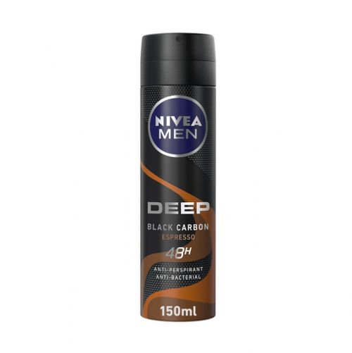 Nivea Men Deep Black Carbon Espresso Deodorant Spray For Men - 150ml