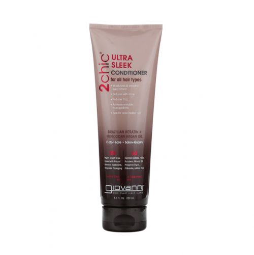 Giovanni 2chic Ultra Sleek Conditioner For All Hair Types Brazilian Keratin + Moroccan Argan Oil - 250ml