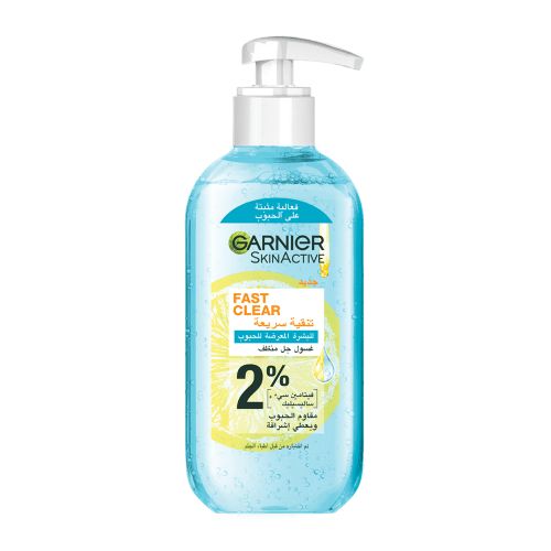 Garnier Skinactive Fast Clear Gel Wash with Salicylic Acid, 200ml