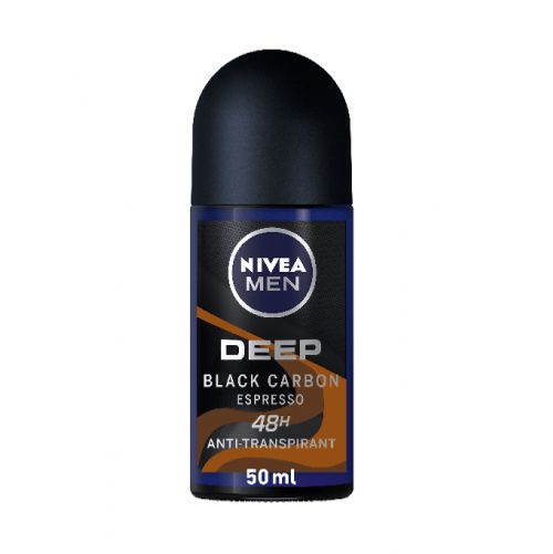 Nivea Men Deep Black Carbon Espresso Deodorant Roll on - 50ml